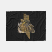 テネシーナマズ魚釣りナマズ フリースブランケット (正面(横))