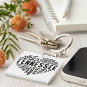 テネシーハートナッシュビルメンフィスアルコア キーホルダー (正面右)