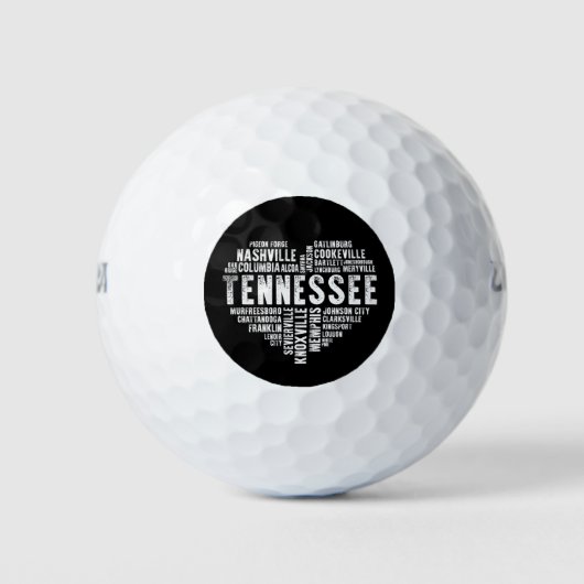 テネシーハートラブノックスビルナッシュビルメンフィス ゴルフボール (正面)