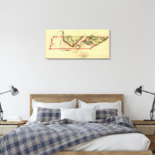 テネシーパノラママップテネシー キャンバスプリント (インサイチュ (寝室))