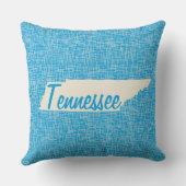 テネシーパーソナライズされたブルーピローの州の地図 クッション (裏面)