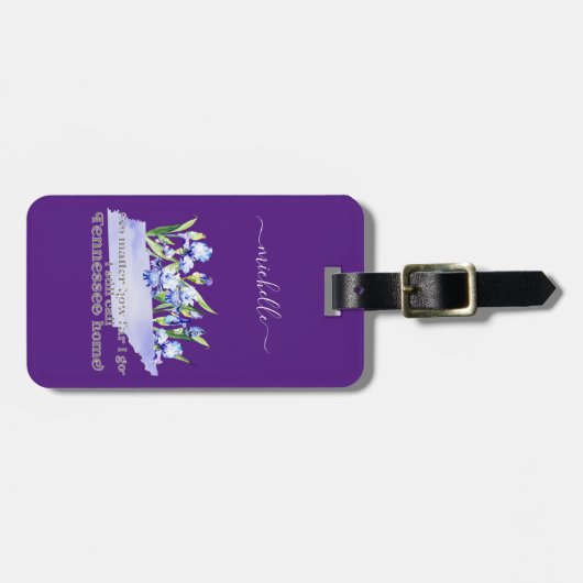 テネシーホームカスタム文字とカラー ラゲッジタグ (正面横)