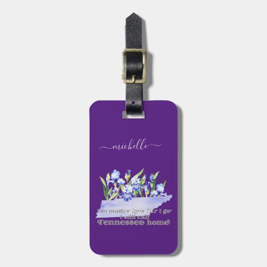 テネシーホームカスタム文字とカラー ラゲッジタグ (正面縦)