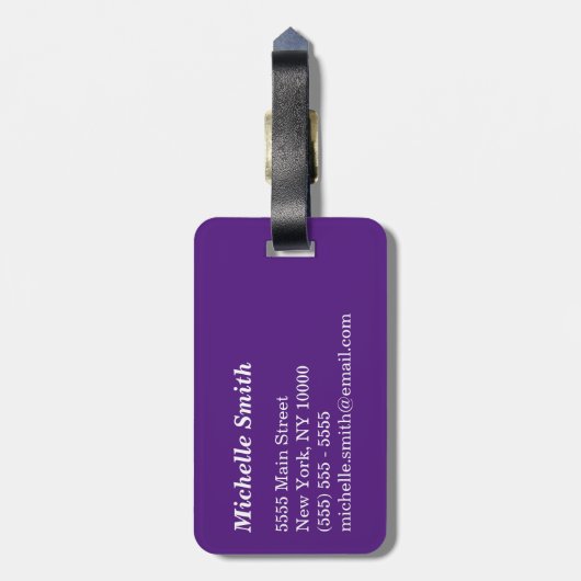 テネシーホームカスタム文字とカラー ラゲッジタグ (裏面縦)