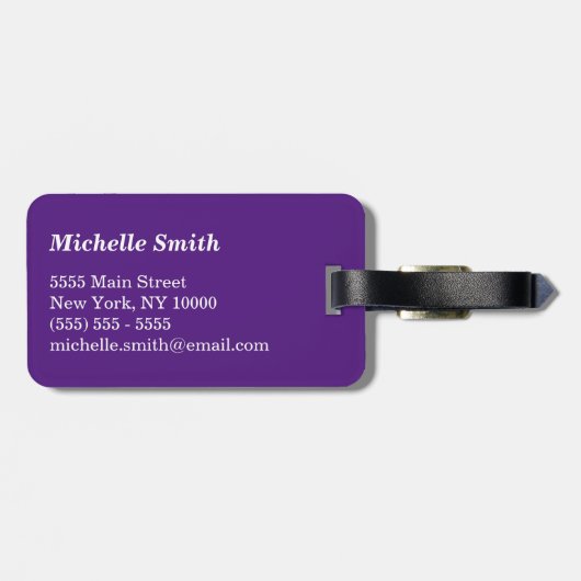 テネシーホームカスタム文字とカラー ラゲッジタグ (裏面横)