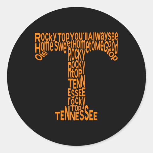 テネシーホームスイートホームテネシースポーツ ラウンドシール (正面)