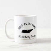 テネシーホームスイートホームファミリーモノグラムマグ コーヒーマグカップ (左)