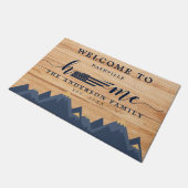 テネシーホームマップUSA国旗Welcome Wood ドアマット (アングル)