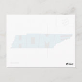 テネシーホーム州州マップシェイプブルー ポストカード (裏面)