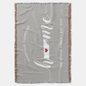 テネシーホーム州 パーソナライズされた スローブランケット (正面縦)