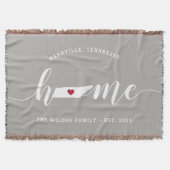 テネシーホーム州 パーソナライズされた スローブランケット (正面)