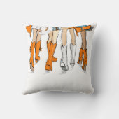 テネシーレディースカウボーイブーツオレンジファッション名 クッション (裏面)