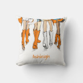 テネシーレディースカウボーイブーツオレンジファッション名 クッション (正面)