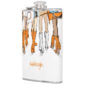 テネシーレディースカウボーイブーツオレンジファッション名 フラスク (左)