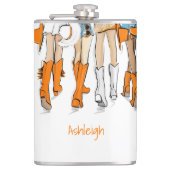 テネシーレディースカウボーイブーツオレンジファッション名 フラスク (正面)