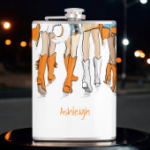 テネシーレディースカウボーイブーツオレンジファッション名 フラスク