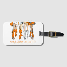 テネシーレディースカウボーイブーツオレンジファッション名 ラゲッジタグ