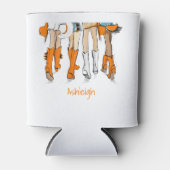 テネシーレディースカウボーイブーツオレンジファッション名 缶クーラー (正面)