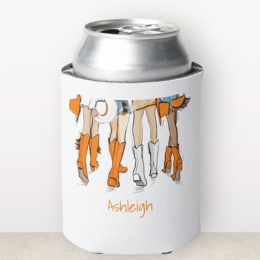 テネシーレディースカウボーイブーツオレンジファッション名 缶クーラー