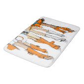 テネシーレディースカウボーイブーツオレンジファッション バスマット (アングル)