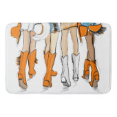 テネシーレディースカウボーイブーツオレンジファッション バスマット (正面)