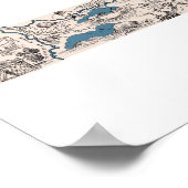 テネシーヴィンテージ写真マップ ポスター (角)