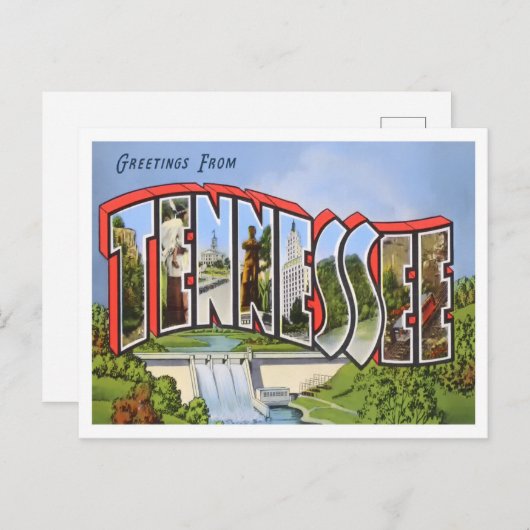 テネシーヴィンテージ大文字葉書 ポストカード (正面/裏面)