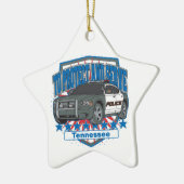 テネシー保護ズは警察分隊の車に仕える セラミックオーナメント (左)