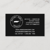 テネシー公証人公共サービス 名刺 (正面)