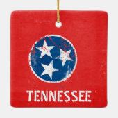 テネシー動揺して州旗 セラミックオーナメント (裏面)