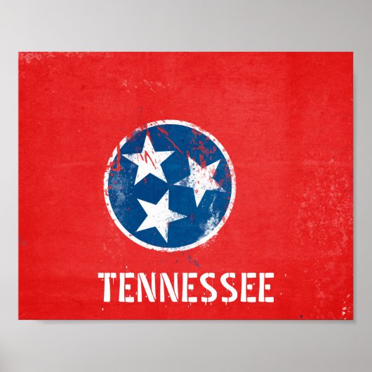 テネシー動揺して州旗 ポスター (正面)