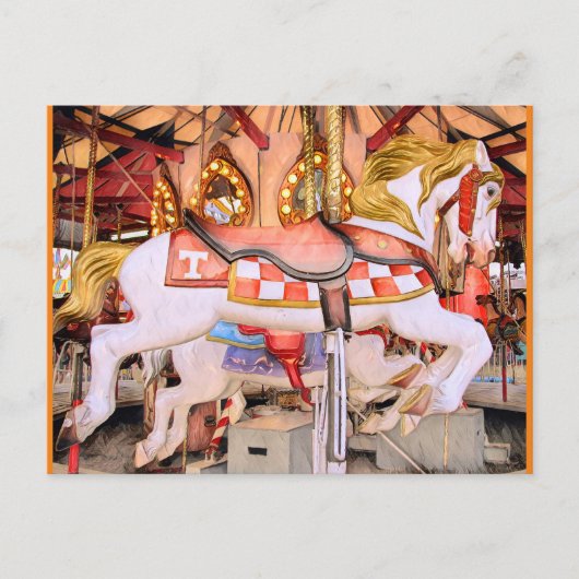 テネシー回転木馬馬の油絵 ポストカード (正面)