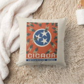テネシー国旗のセミの侵入 クッション (ブランケット)