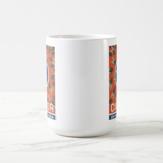 テネシー国旗のセミの侵入 コーヒーマグカップ (中央)