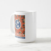 テネシー国旗のセミの侵入 コーヒーマグカップ (正面左)