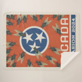 テネシー国旗のセミの侵入 シェルパブランケット (正面(横))