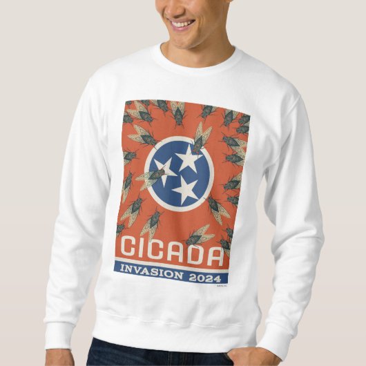 テネシー国旗のセミの侵入 スウェットシャツ (正面)