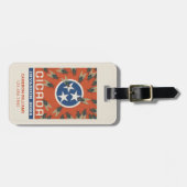 テネシー国旗のセミの侵入 ラゲッジタグ (正面横)