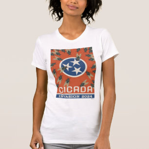 テネシー国旗のセミの侵入 Tシャツ