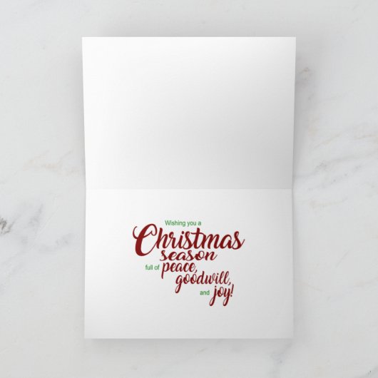 テネシー地方の音楽ファンへの聖降誕祭 シーズンカード (内部)