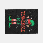 テネシー小妖精や小人マッチングファミリーグループクリスマス フリースブランケット (正面(横))