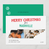 テネシー州からのメリークリスマス 二枚の写真入りカード シーズンカード (正面/裏面)
