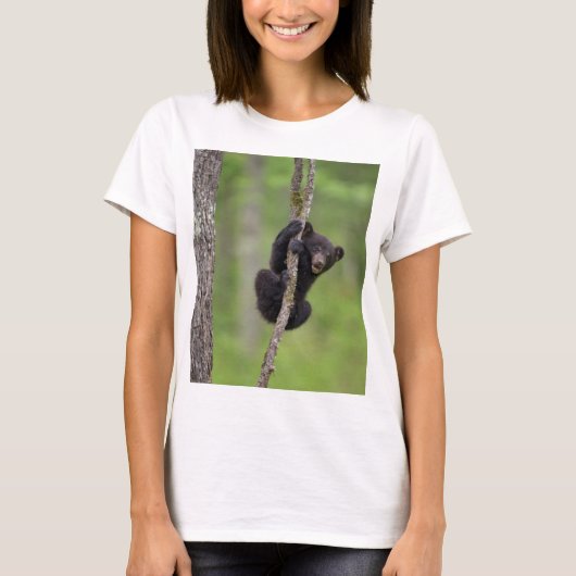テネシー州で遊ぶクロクマの子熊 Tシャツ (正面)