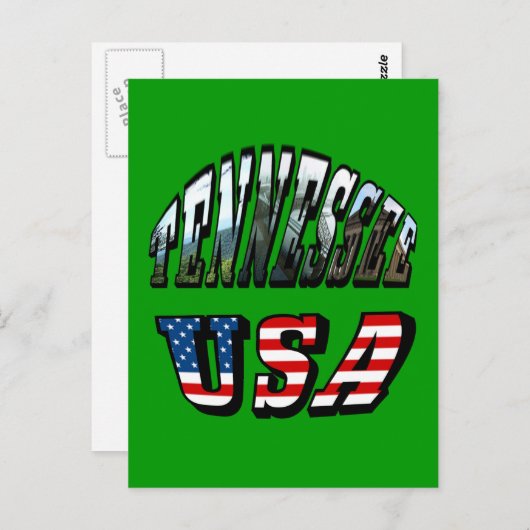 テネシー州と米国写真文字 ポストカード (正面/裏面)