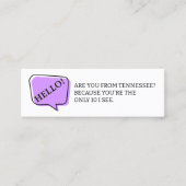 テネシー州のおもしろいデートすること通話カード スキニー名刺 (正面)