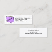 テネシー州のおもしろいデートすること通話カード スキニー名刺 (正面/裏面)