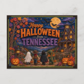 テネシー州のこどもたちからのハッピーハロウィン ポストカード (正面)