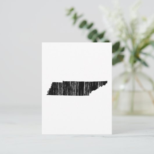 テネシー州のアウトライン（ distressed ） ポストカード (スタンド正面)