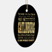 テネシー州のタイポグラフィの芸術のGatlinburg都市 セラミックオーナメント (右)