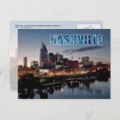 テネシー州のダウンタウン・ナッシュビルのスカイライン ポストカード (正面/裏面)